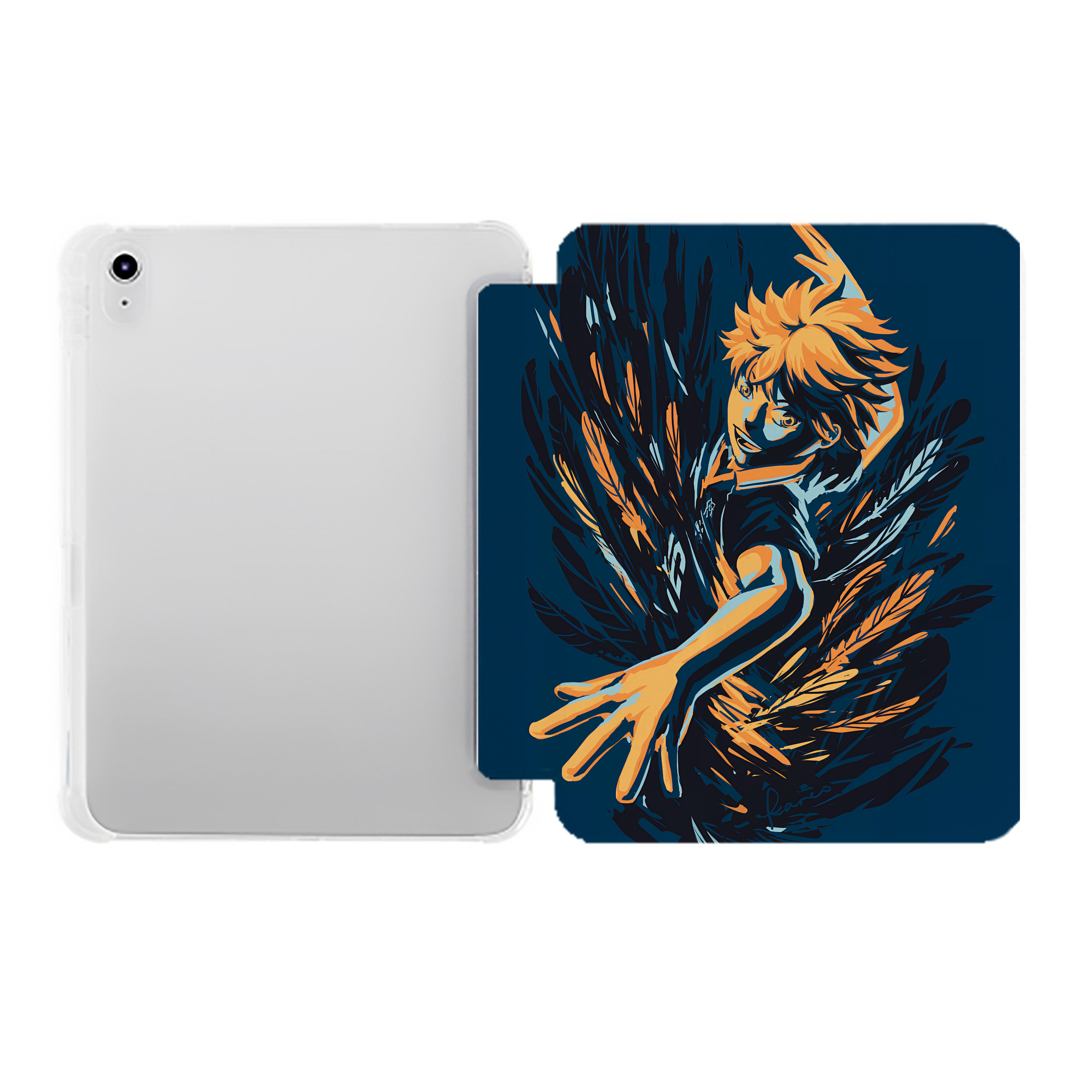 （画像用） ハイキュー!! Haikyu!! IPad ケース ペン収納付き 三つ折りスタンド PUレザー×シリコン 対応機種9.5/10.5/10.9インチ